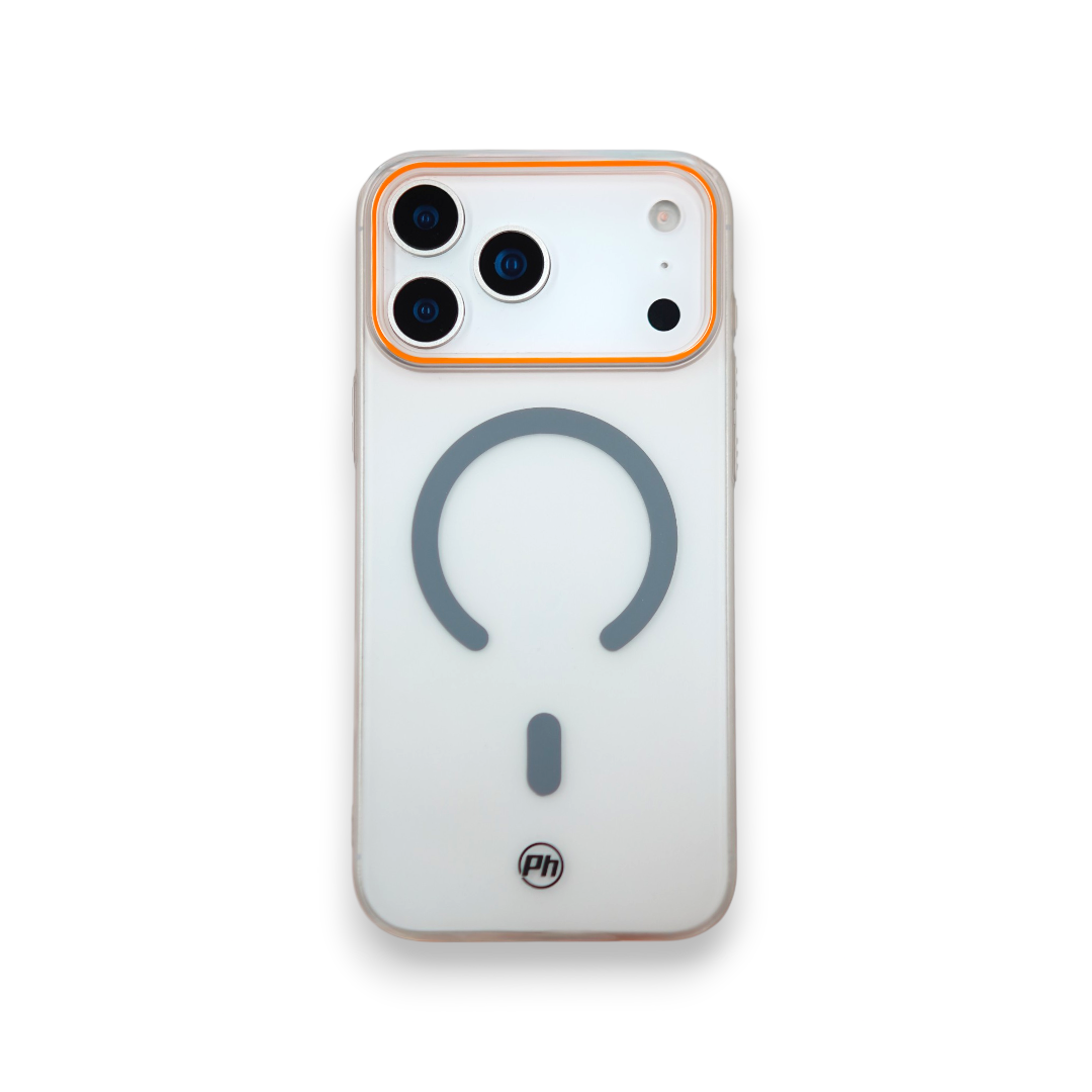 Case PH 17 Pro Max transparente fosco preta