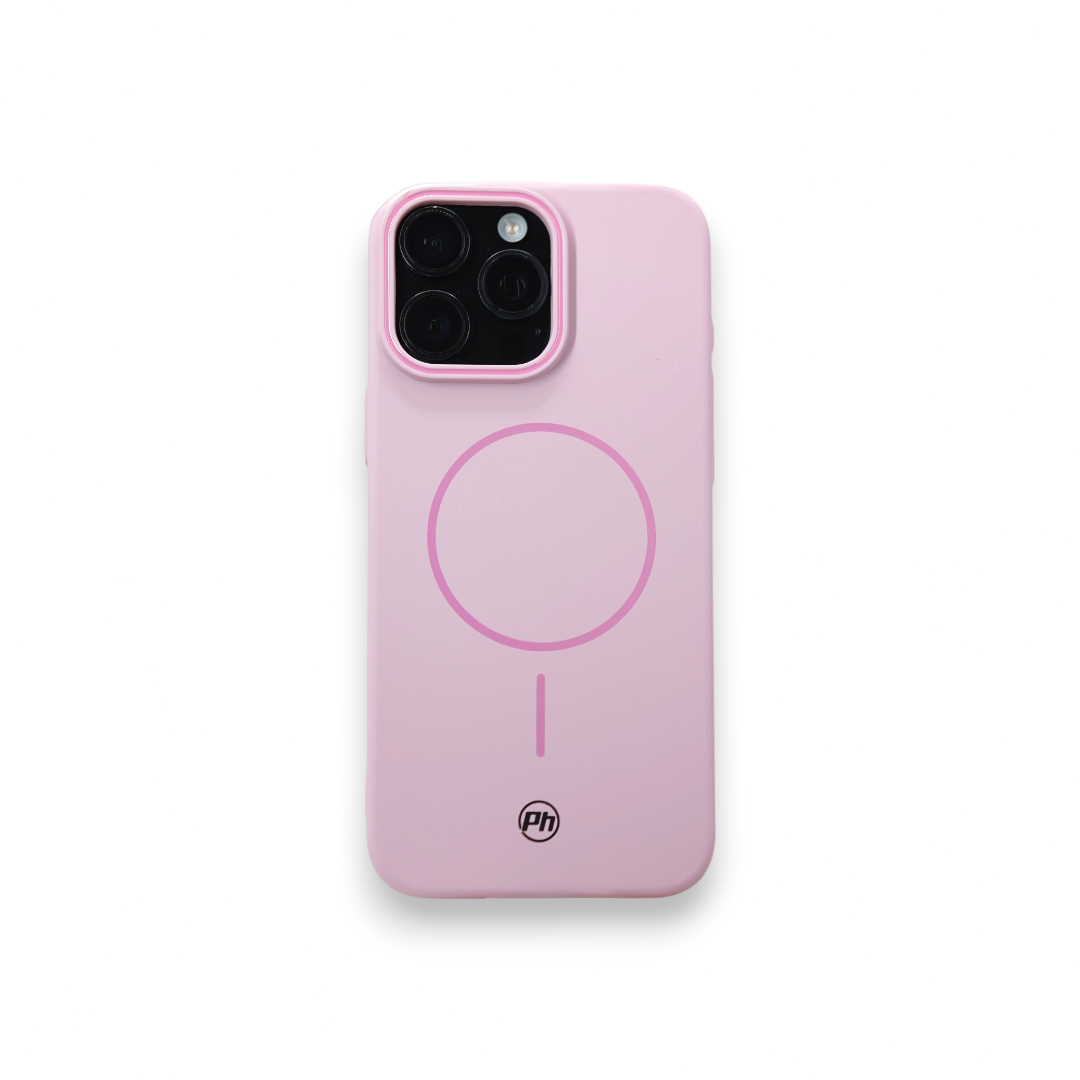 Case PH 16 Pro Max silicone macio rosa
