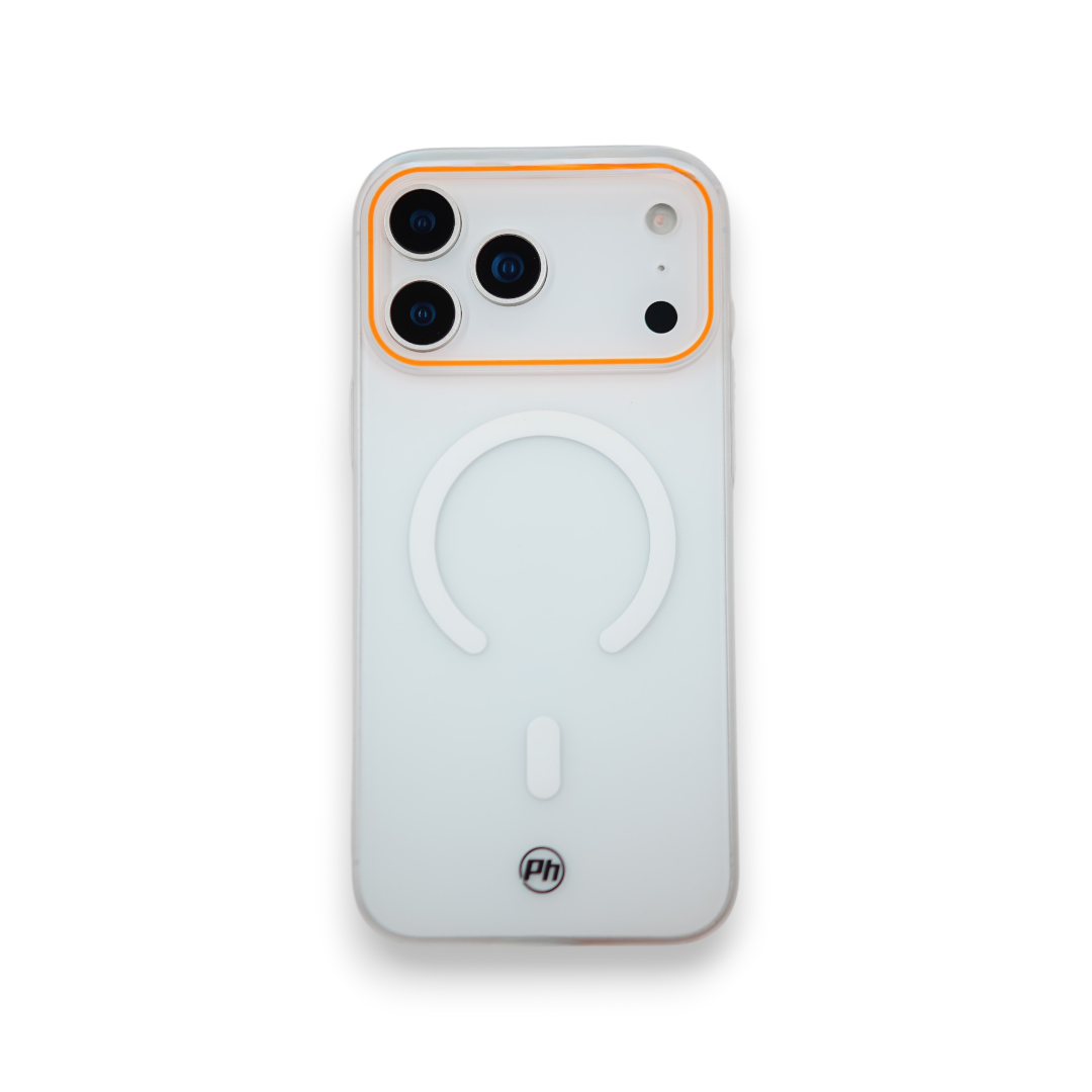 Case PH 17 Pro transparente fosco branca