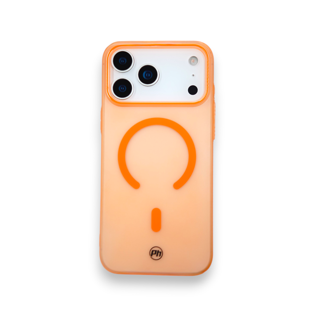 Case PH 17 Pro transparente fosco laranja