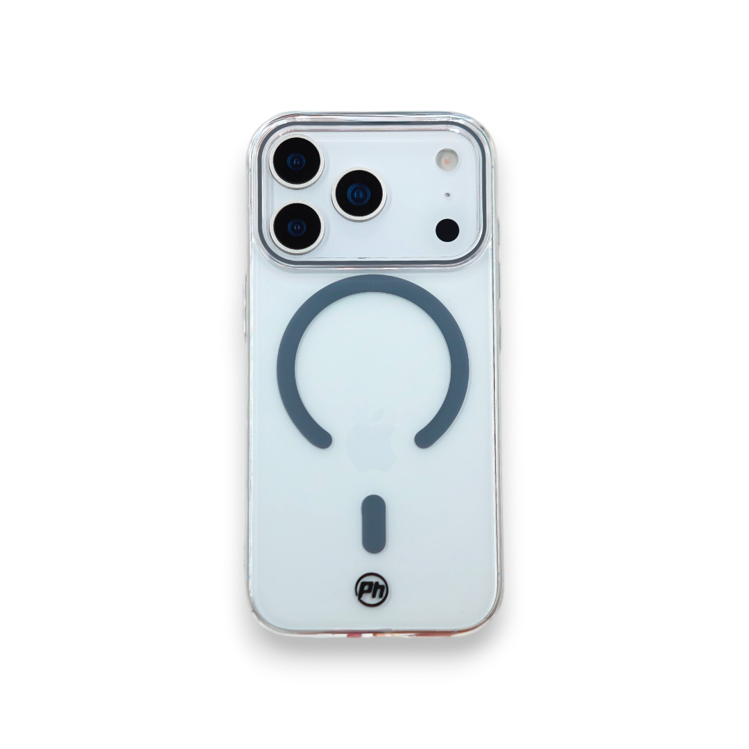 Case PH 17 Pro transparente color azul escuro