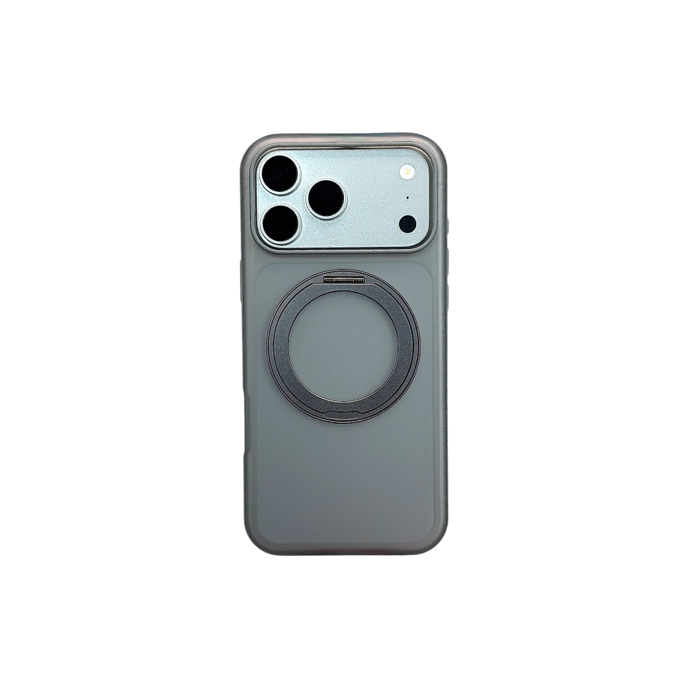 Case PH 17 Pro Max fosca anel magnético Giratório Fine Cinza PH-p001