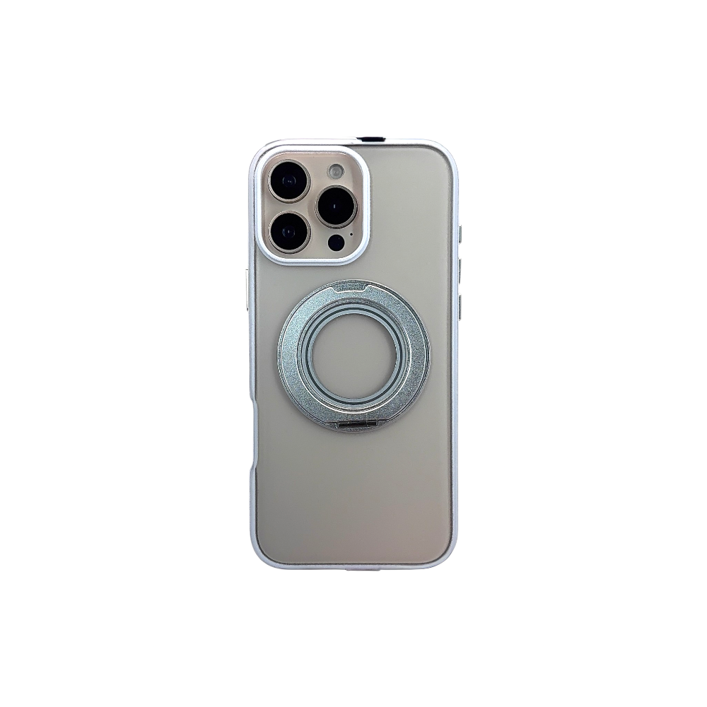 Case PH 16 Pro Max fosca anel magnético Giratório Thick Branco PH-p002